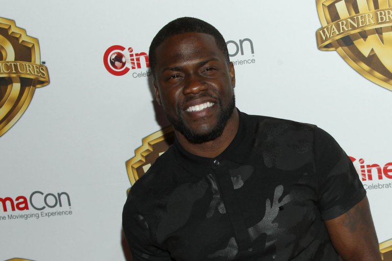 Actor Kevin Hart at CinemaCon 2016 in Las Vegas, Nevada, on April 12, 2016. Hart was the star of the 2015 movie "Wedding Ring," playing the part of a man who rents himself out as a best man for weddings. The movie was criticized for its "gay panic humor." Photo by James Atoa/UPI | <a href="/News_Photos/lp/c66638129cfed469d2f64bb0c4f51ffa/" target="_blank">License Photo</a>