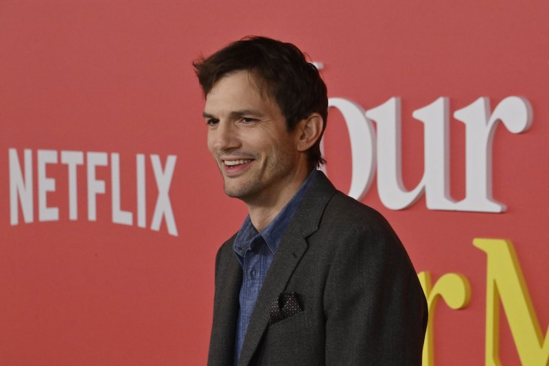 Ashton Kutcher attends the premiere of "Your Place or Mine" at the Regency Village Theatre in the Westwood section of Los Angeles on February 2. The actor turns 45 on February 7. File Photo by Jim Ruymen/UPI