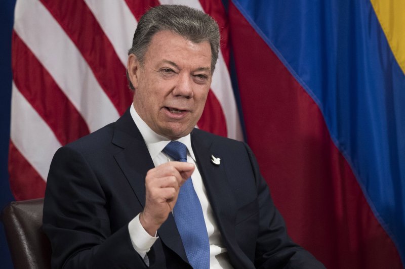 Colombian President Juan Manuel Santos has vowed to continue efforts to seek peace with the FARC rebel group. On Tuesday, his administration and opponents of his rejected peace agreement will meet to discuss common ground in order to find a peace deal that can be accepted by the Colombian people. Pool Photo by Drew Angerer/UPI