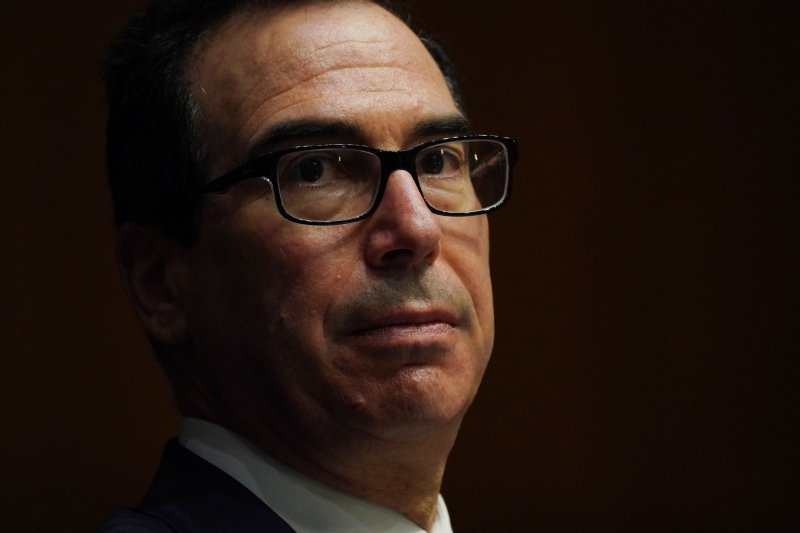 Treasury Secretary Steven Mnuchin designated five Iranian groups Thursday for attempting to meddle in the 2020 U.S. presidential election. Pool photo by Toni L. Sandys/UPI | <a href="/News_Photos/lp/d5254a1c8307292fecdc1fc0b3517bd1/" target="_blank">License Photo</a>