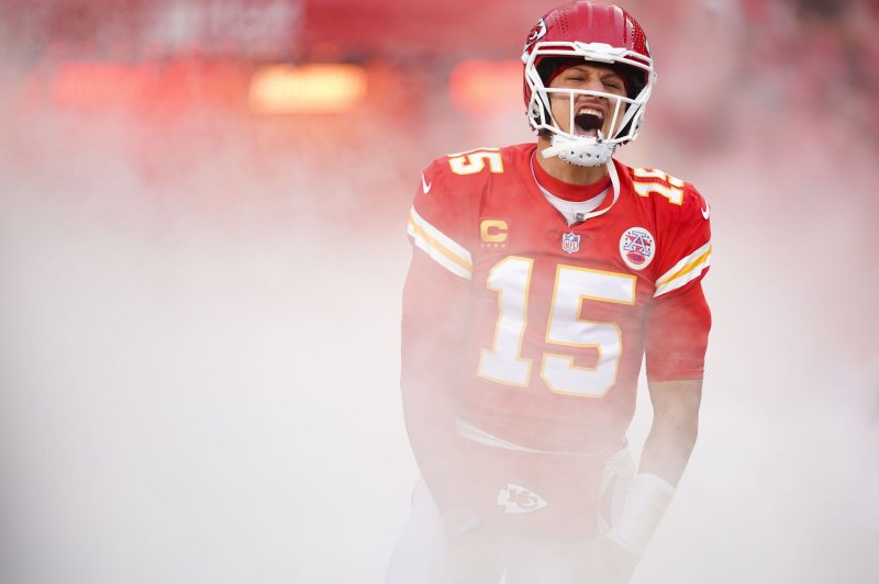 Kansas City Chiefs quarterback Patrick Mahomes will set the record for the most Super Bowl starts for a Black quarterback when he makes his third appearance Sunday in Glendale, Ariz. File Photo by Kyle Rivas/UPI