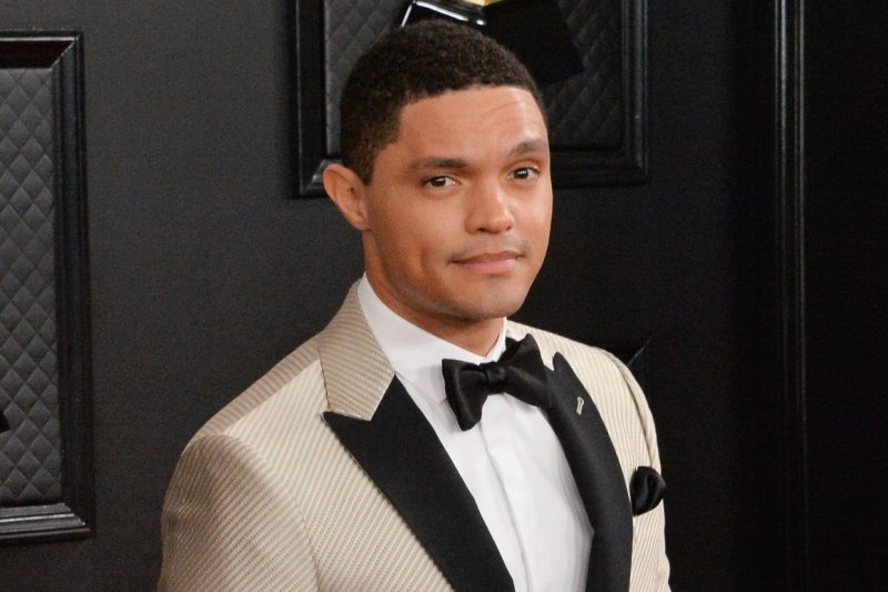 Trevor Noah is returning to "The Daily Show" on Monday and will be inside a new studio following the COVID-19 pandemic. File Photo by Jim Ruymen/UPI