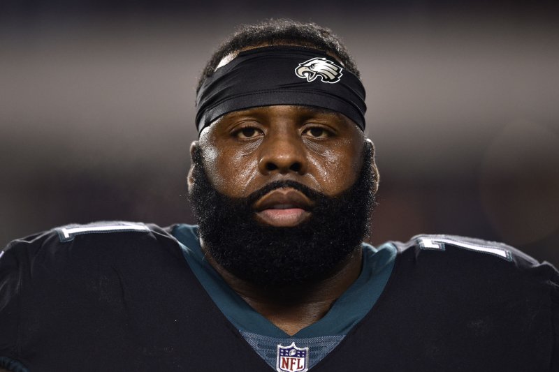 Philadelphia Eagles offensive tackle Jason Peters restructured his contract Monday and will how earn $10 million in 2019. Photo by Derik Hamilton/UPI
