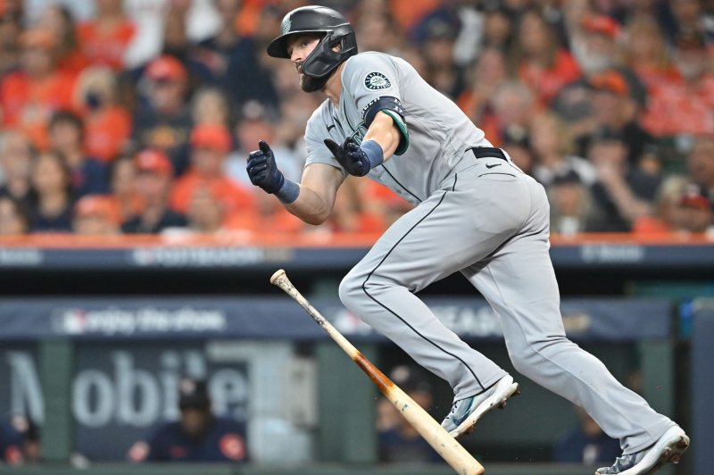 Outfielder Mitch Haniger hit .246 over 57 games last season for the Seattle Mariners. File Photo by Maria Lysaker/UPI