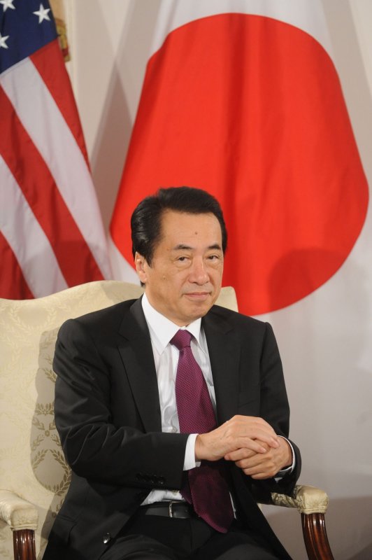 The Prime Minister of Japan Naoto Kan (L), in New York, New York, USA, on September 23, 2010. UPI/Michael Reynolds/Pool