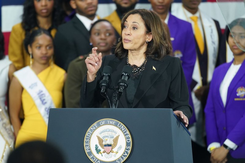 Vice President Kamala Harris (pictured last month in South Carolina) said cooperation is the key to combatting climate challenges facing the United States, particularly when it comes to water policy. Photo by Sean Rayford/UPI