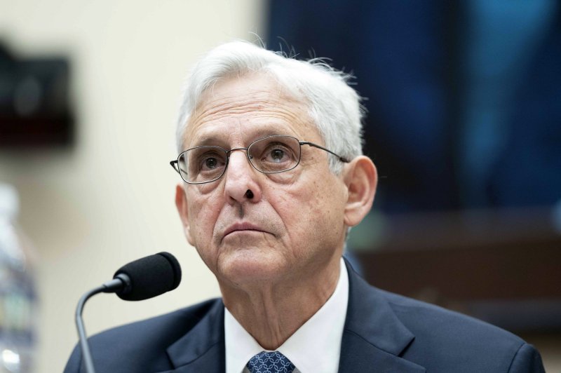 U.S. Attorney General Merrick Garland received a grilling over the agency's handling of charges against President Joe Biden's son, Hunter Biden, and former President Donald Trump. Photo by Bonnie Cash/UPI