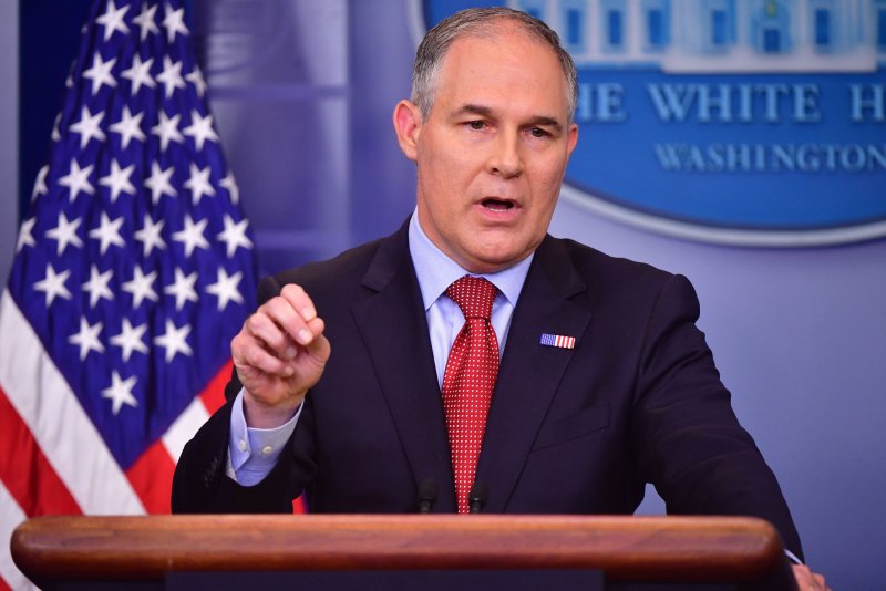 EPA Administrator Scott Pruitt has come under scrutiny for allegations of excessive spending since he took office. File Photo by Kevin Dietsch/UPI | <a href="/News_Photos/lp/c17114398e8516f65631d88d2a407047/" target="_blank">License Photo</a>