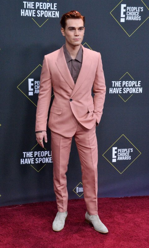 KJ Apa arrives for the 45th annual E! People's Choice Awards at the Barker Hangar in Santa Monica, Calif., on November 10, 2019. The actor turns 25 on June 17. File Photo by Jim Ruymen/UPI