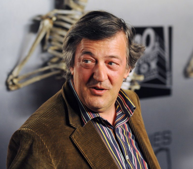 Stephen Fry, who portrays Dr. Gordon Wyatt in the television crime drama "Bones", attends the show's 100th episode celebration in West Holywood, California on April 7, 2010. UPI/Jim Ruymen