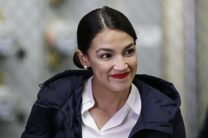 Alexandria Ocasio-Cortez won election to the House on Tuesday from New York. At 29, she is the youngest woman in Congress. Photo by John Angelillo/UPI