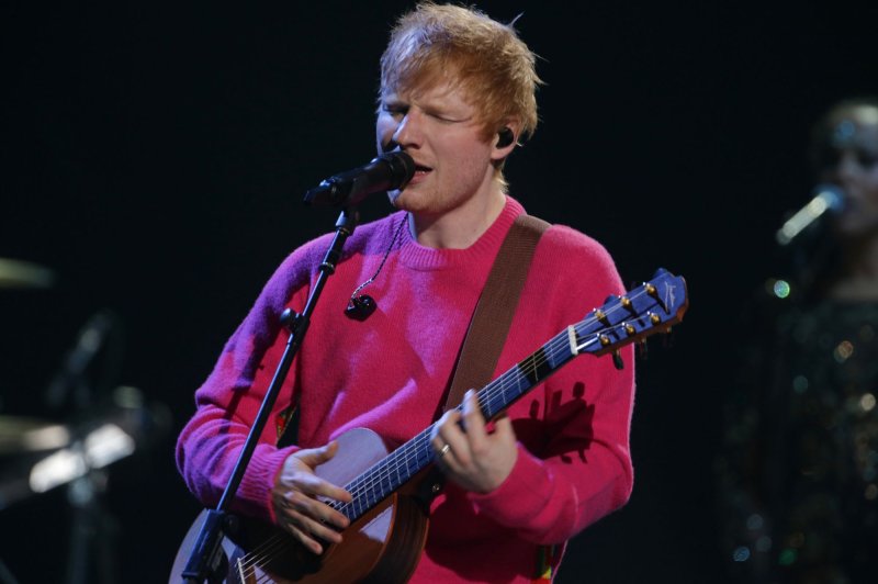 Ed Sheeran performs at the MTV Europe Music Awards on Nov. 14, 2021, in Budapest, Hungary. File Photo by Sven Hoogerhuis/UPI