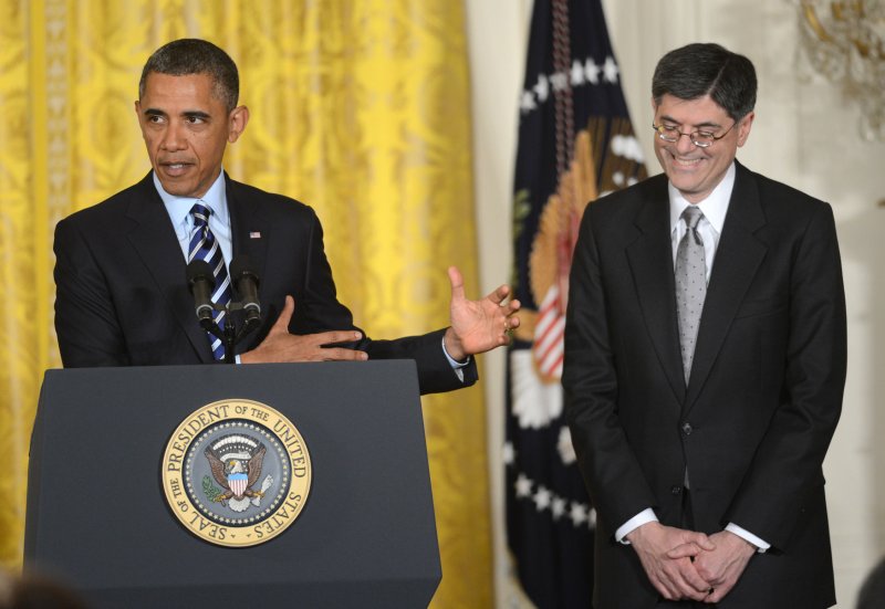 President Barack Obama nominates Jack Lew as the new Treasury Secretary to replace Tim Geithner in the East Room of the White House Thursday. UPI/Pat Benic