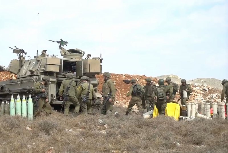 Israeli forces deploy to the settlements near the border with Lebanon in the north of Israel, where they exchanged missile strikes with Hezbollah on October 11. Photo courtesy of Israel Defense Forces/UPI