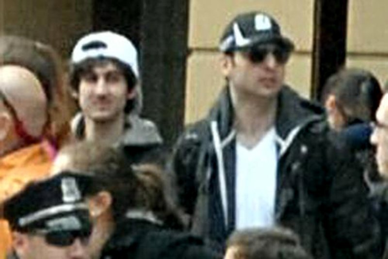 The FBI released a photo of Suspect 1 and Suspect 2 (L) in surveillance video from the Boston Marathon. Suspect 1 is now identified as Tamerlan Tsarnaev, 26, and Suspect 2 is his brother Dzhokhar Tsarnaev, 19, both of Cambridge, Massachusetts on April 19, 2013. Both are suspected of planting the bombs that killed three and injured 170 during the Boston Marathon on April 15, 2013. Tamerlan was killed by police on April 18, 2013 and Dzhokhar is still on the loose near Boston. UPI