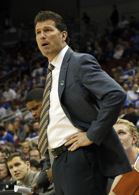 Steve Alford and UCLA fought off Central Arkansas in overtime Thursday. Photo by John Sommers II/UPI | <a href="/News_Photos/lp/ace57f9090141ee10de3cd596f96c096/" target="_blank">License Photo</a>