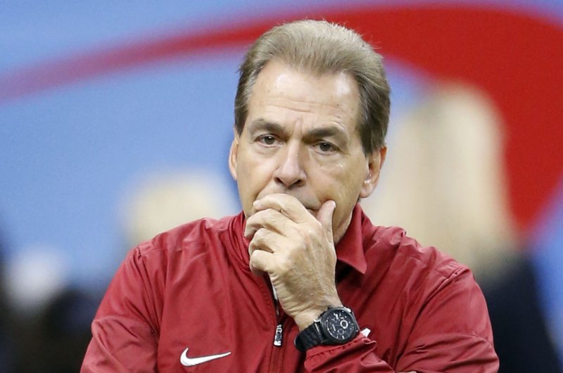 Alabama head coach Nick Saban and the Crimson Tide are scheduled to play LSU this weekend. File Photo by AJ Sisco/UPI
