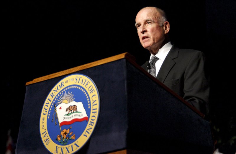 California Governor Jerry Brown delivers remarks after being sworn in as the 39th Governor of California at the Memorial Auditorium, in Sacramento, California, January 03, 2011. UPI/Ken James