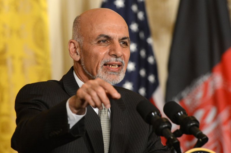 Afghanistan President Ashram Ghani said Wednesday he is open to recognizing the Taliban as an official political party, as part of a proposed trade for peace in the war-torn country. File Photo by Pat Benic/UPI | <a href="/News_Photos/lp/1bf3663594862b0879bfdad5e15d7d2c/" target="_blank">License Photo</a>