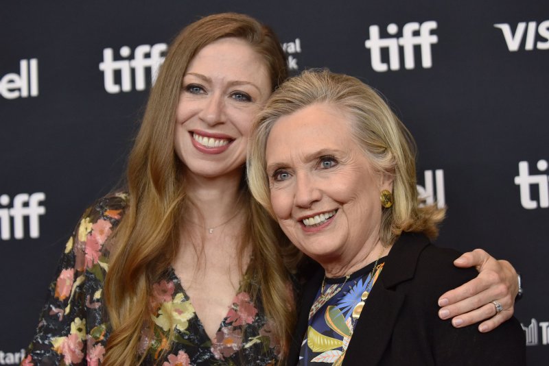 Hillary Clinton (R) and Chelsea Clinton will appear as guests on the Peacock series "The Amber Ruffin Show." File Photo by Chris Chew/UPI | <a href="/News_Photos/lp/c7a19519de17796cb335884dd1a5e462/" target="_blank">License Photo</a>
