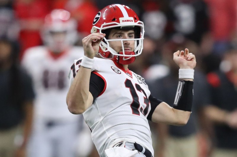 Georgia Bulldogs quarterback Stetson Bennett won the 2022 Bulsworth Trophy, which was presented Thursday on ESPN. File Photo by Aaron Josefczyk/UPI