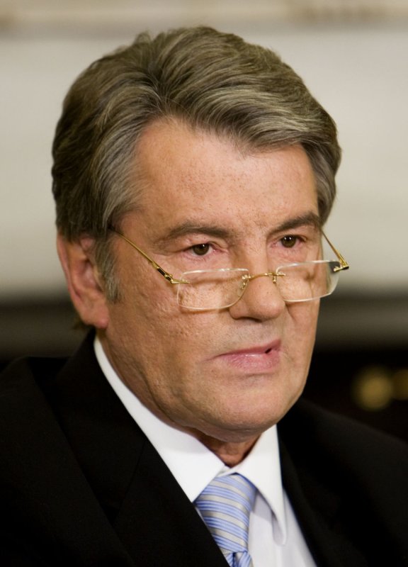 Viktor Yushchenko, shown at the White House Dept. 29, 2008. (UPI Photo/Joshua Roberts/Pool) | <a href="/News_Photos/lp/ce4429db9f577aac6a15b975f927e623/" target="_blank">License Photo</a>