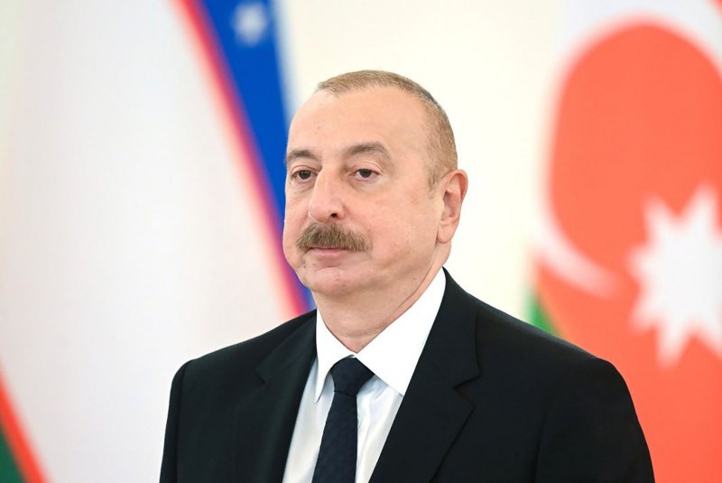 Azerbaijan's President Ilham Aliyev attends the Eurasian Economic Union Leaders' Summit in Moscow, Russia, on May 25. File Photo by Kremlin/UPI