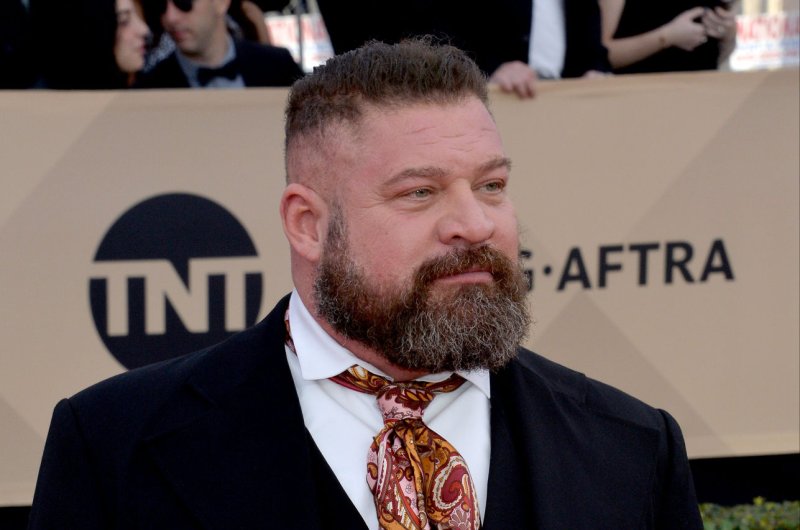 Brad William Henke arrives at the 24th annual SAG Awards in Los Angeles in January 2018. His family announced the death of the NFL player-turned-actor this week. He was 56. File Photo by Jim Ruymen/UPI