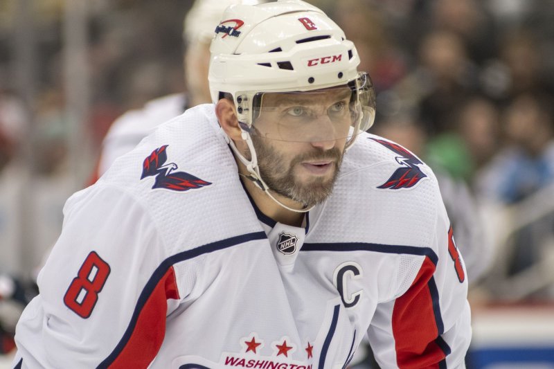Washington Capitals star winger Alex Ovechkin, shown during a game against the Pittsburgh Penguins on Tuesday, had been voted in as captain of the Metropolitan Division squad for Saturday's All-Star Game. Photo by Archie Carpenter/UPI