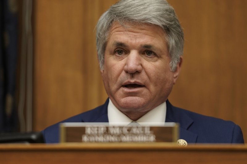 Rep. Michael McCaul, R-Texas, threatened Secretary of State Antony Blinken with contempt of Congress in a letter on Friday, urging him to produce documents related to the 2021 U.S. withdrawal from Afghanistan. File Photo by Ken Cedeno/UPI