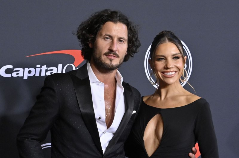 Jenna Johnson (R) and Val Chmerkovskiy shared a photo and their baby boy's name. File Photo by Jim Ruymen/UPI