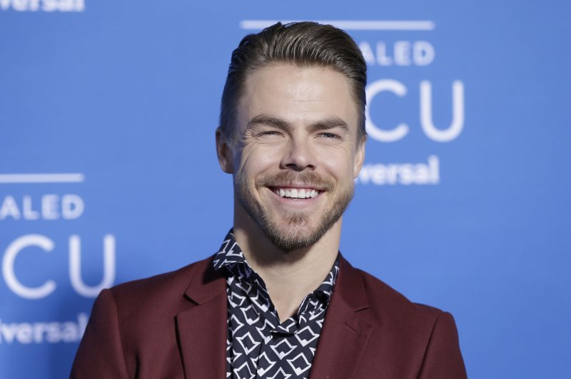 Derek Hough has announced he is engaged to Hayley Erbert, his girlfriend of seven years. File Photo by John Angelillo/UPI