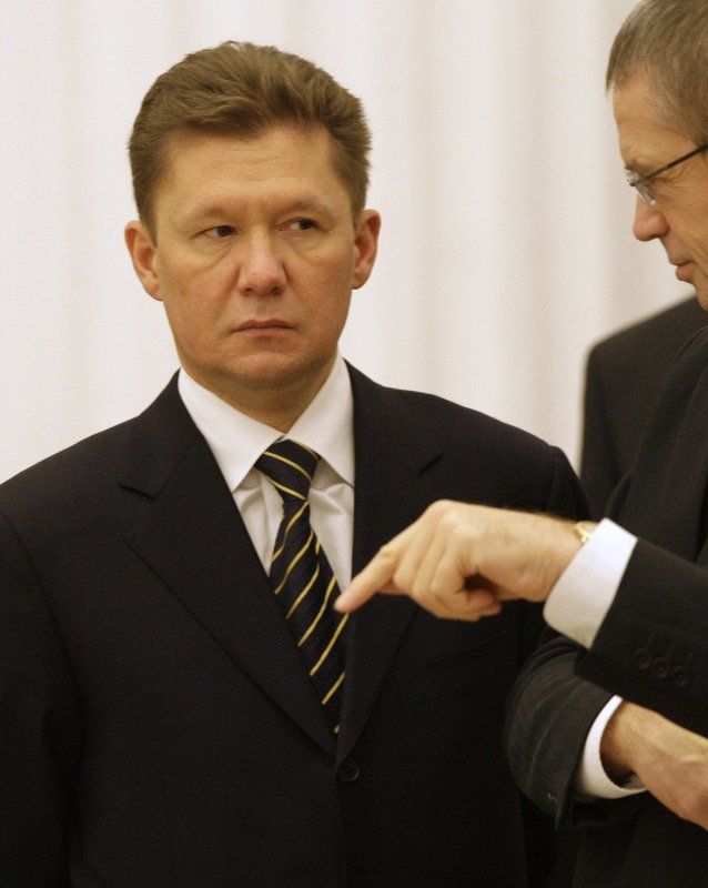 Alexei Miller, Chief Executive of Russian state controlled company Gazprom, arrives at an international meeting on the European gas crisis in Moscow on January 17, 2009. The conference at the Kremlin failed to bring an agreement to restore supplies of Russian natural gas via Ukraine. (UPI Photo/Anatoli Zhdanov)