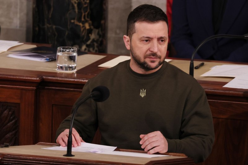 Ukrainian President Volodymyr Zelensky says Russia is preparing a sustained drone campaign against his country in his address on Monday night. Photo by Jemal Countess/UPI