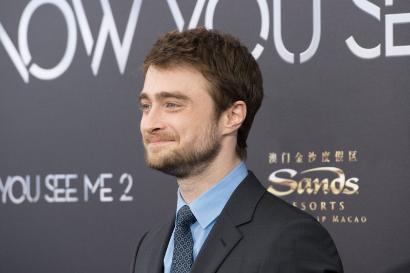 Daniel Radcliffe arrives at the "Now You See Me 2" world premiere, Monday, June 6, 2016 in New York City. Photo by Bryan R. Smith/UPI | <a href="/News_Photos/lp/ecd5a06427d5538fba90893dbc3c2880/" target="_blank">License Photo</a>