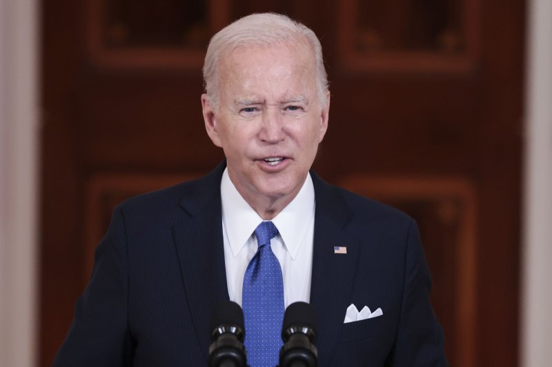 President Joe Biden delivers remarks on the Supreme Court decision to overturn Roe vs. Wade at the White House on Friday. Photo by Oliver Contreras/UPI | <a href="/News_Photos/lp/5f6023e57bbab881f64762292c445cc9/" target="_blank">License Photo</a>