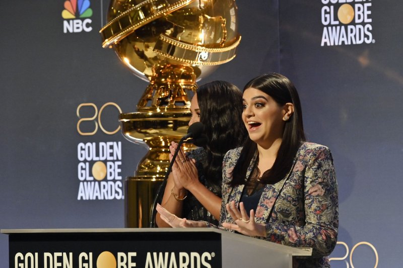 Mayan Lopez announces the nominations for the 80th annual Golden Globe Awards on Monday. Photo by Jim Ruymen/UPI