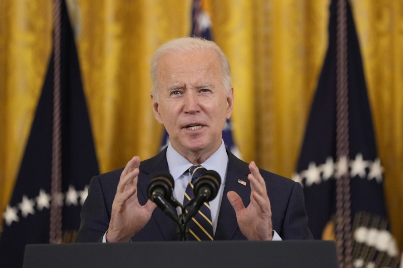 President Joe Biden delivers remarks on how his Build Back Better Act will lower the costs of prescription drugs in an address from the White House on Monday. Photo by Chris Kleponis/UPI