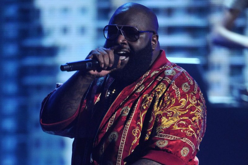 Rick Ross performs during the 2011 BET Awards at the Shrine Auditorium in Los Angeles on June 26, 2011. UPI/Jim Ruymen