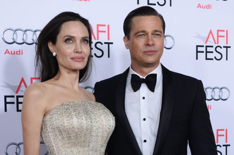 Brad Pitt (R) and Angelina Jolie at the AFI Fest premiere of "By the Sea" on November 5, 2015. File Photo by Jim Ruymen/UPI