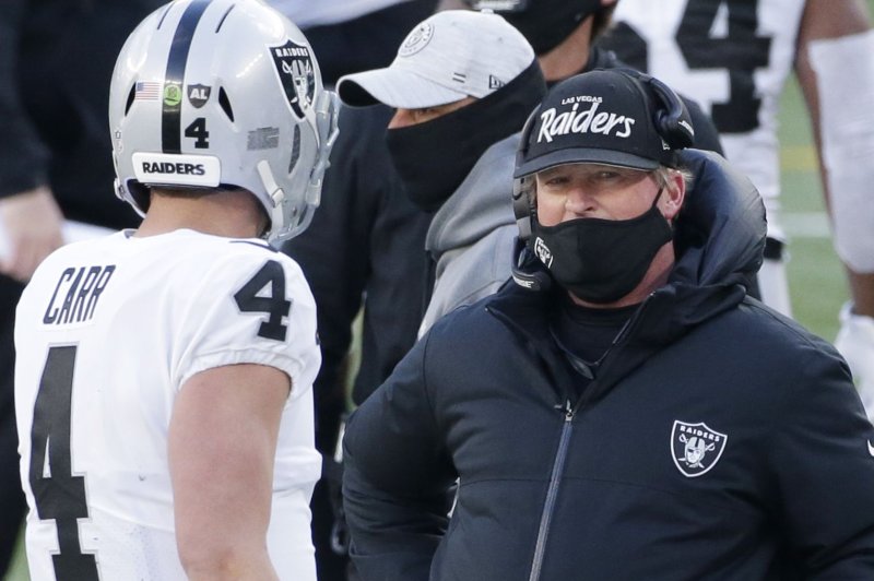 Gruden refuses to name Raiders QB, but signs point to Carr