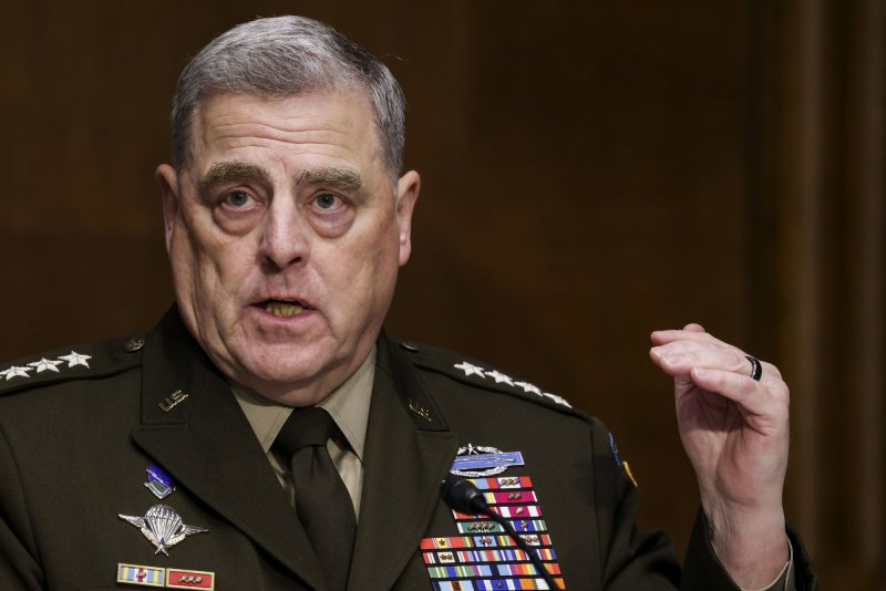 Chairman of the Joint Chiefs of Staff Gen. Mark Milley on Wednesday said United States intelligence did not indicate the possibility of the collapse of Afghanistan's "army and this government in 11 days."&nbsp;File Pool photo by Evelyn Hockstein/UPI