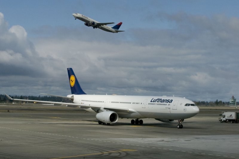 German carrier Lufthansa said earlier this month that expects to operate 18,000 half-empty flights this winter to avoid losing access to some airports. File Photo by Jim Bryant/UPI
