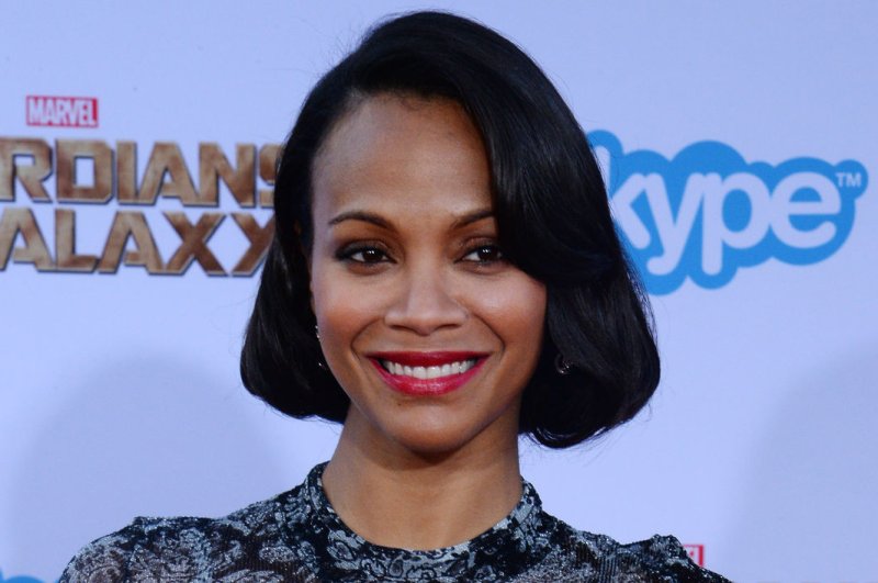 Zoe Saldana, a cast member in the sci-fi motion picture "Guardians of the Galaxy" attends the premiere of the film at the El Capitan Theatre in the Hollywood section of Los Angeles on July 21, 2014. Storyline: After stealing a mysterious orb in the far reaches of outer space, Peter Quill (Chris Pratt), a half human/half alien is now the main target of a manhunt lead by the villain known as Ronan the Accuser. UPI/Jim Ruymen | <a href="/News_Photos/lp/89abb15e805ae72fb325ed0bf7ee6422/" target="_blank">License Photo</a>