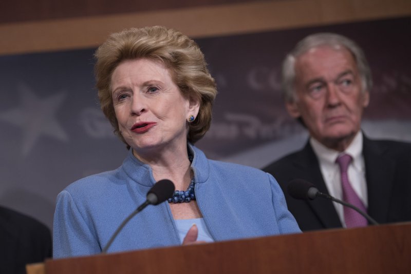 Sen. Debbie Stabenow, D-Mich., is one of three women running for re-election in Michigan's delegation to Washington, D.C., this November. File Photo by Kevin Dietsch/UPI