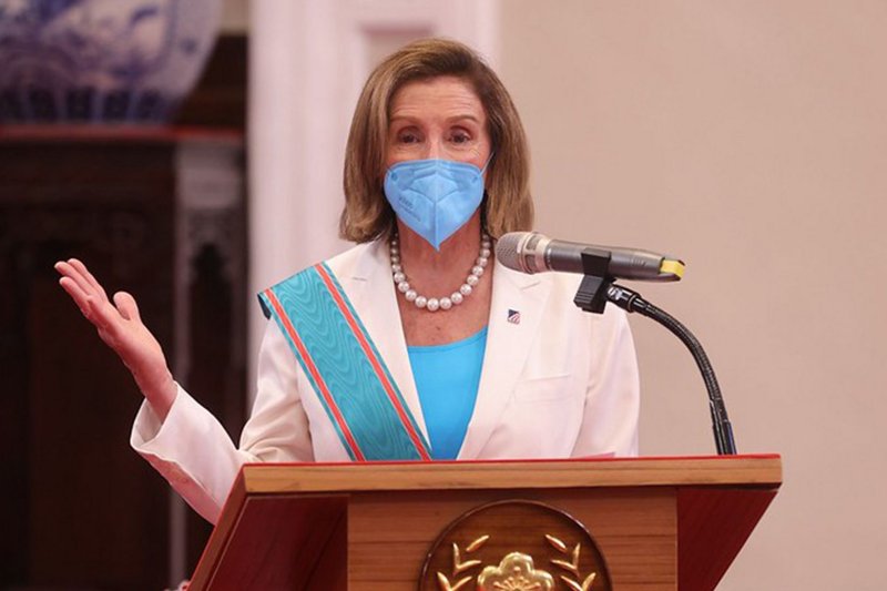 U.S. House Speaker Nancy Pelosi defended last week's trip to Taiwan and called Chinese President Xi Jinping "a bully" in her first interview since returning to Washington, D.C. Photo via Taiwan Presidential Office/UPI | <a href="/News_Photos/lp/96f0be701785157a001e19c5b93ba00b/" target="_blank">License Photo</a>