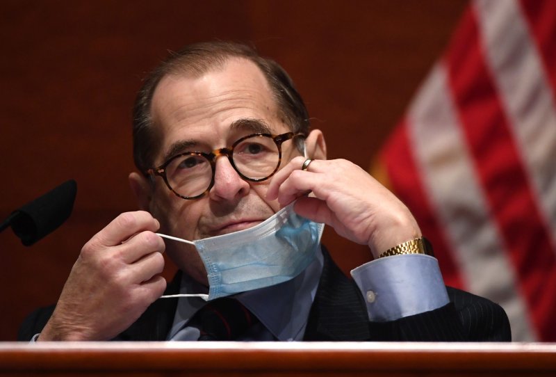 Rep. Jerry Nadler, D-N.Y., urged President Joe Biden in a letter signed by several other House Democrats to invoked the Defense Production Act to increase domestic production of monkeypox vaccine. File Photo by Kevin Dietsch/UPI | <a href="/News_Photos/lp/be49d70402ff03498819fa4edfedb5ca/" target="_blank">License Photo</a>