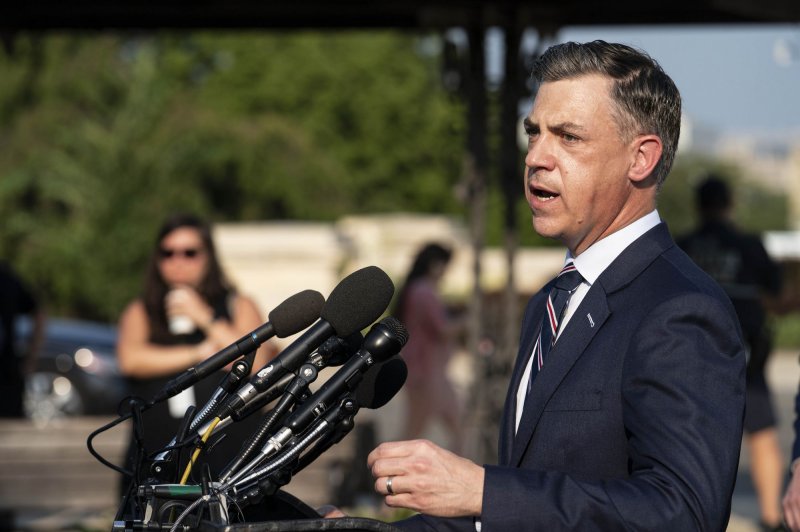 Rep, Jim Banks, R-Ind., said Saturday that his Twitter account was suspended after he intentionally misgendered Department of Health and Human Services assistant secretary for health Rachel Levine in a tweet. File Photo by Sarah Silbiger/UPI | <a href="/News_Photos/lp/d0e6aeb6e301a906d88dc3579c3a34f0/" target="_blank">License Photo</a>