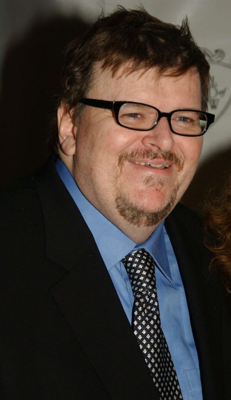 Michael Moore attends the National Board of Review 2004 awards gala in New York on 1/11/05. Moore was honored with "Freedom of Expression" award for his work on the film "Fahrenheit 9/11" . (UPI Photo/Ezio Petersen)