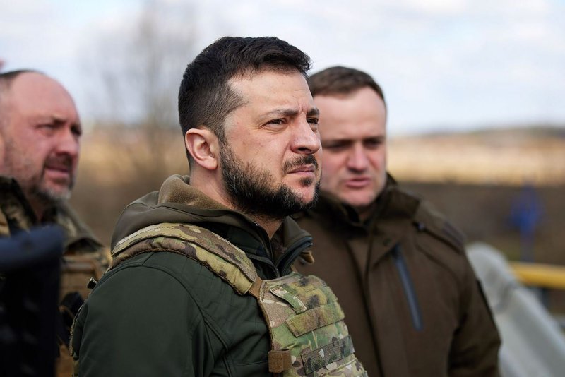 Ukrainian President Volodymyr Zelensky lamented "painful" losses in fighting for Severodonetsk during a video address Tuesday, as the Russian military strengthens its grip on the key eastern city. File Photo by Ukrainian Presidential Office | <a href="/News_Photos/lp/79789bd440c7da2432657332928429b2/" target="_blank">License Photo</a>